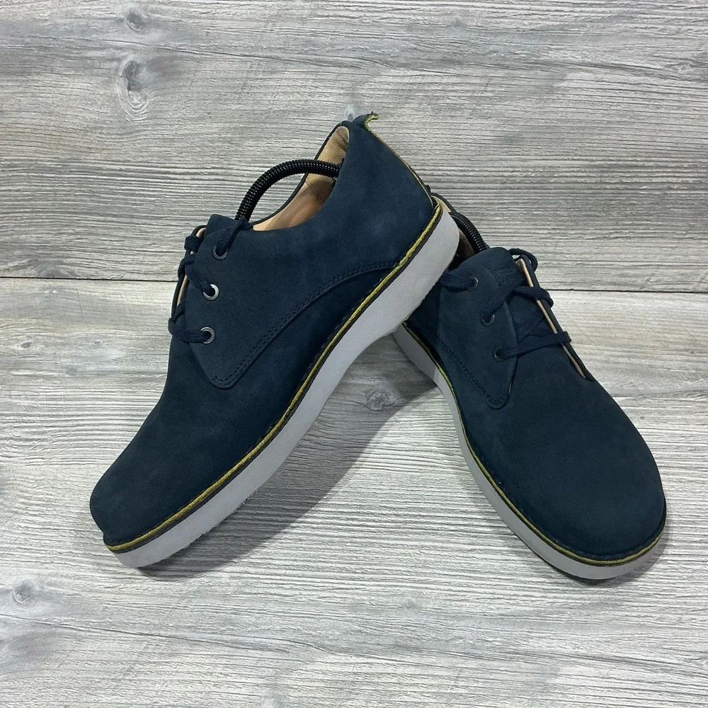 Samuel Hubbard Mens Size 10 M US M1100-016 Lace Up Navy Nubuck Leather Shoes